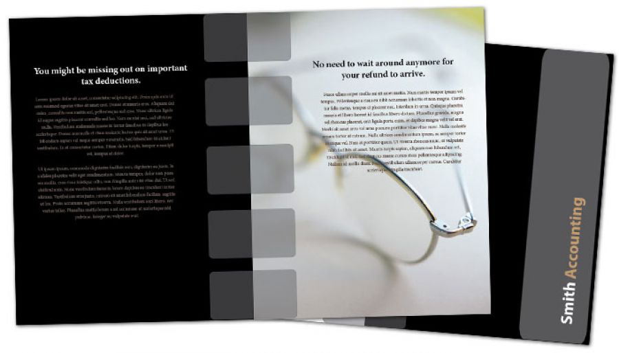 Accounting amp Tax Services Half Fold Brochure Design Layout